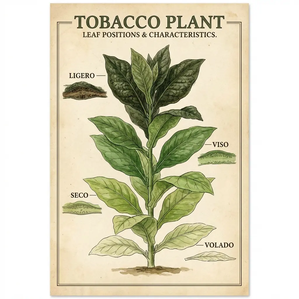 Tobacco plant leaf positions